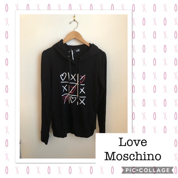 Love Moschino Tops - NWT Love Moschino Tic Tac Toe Hoodie♥️